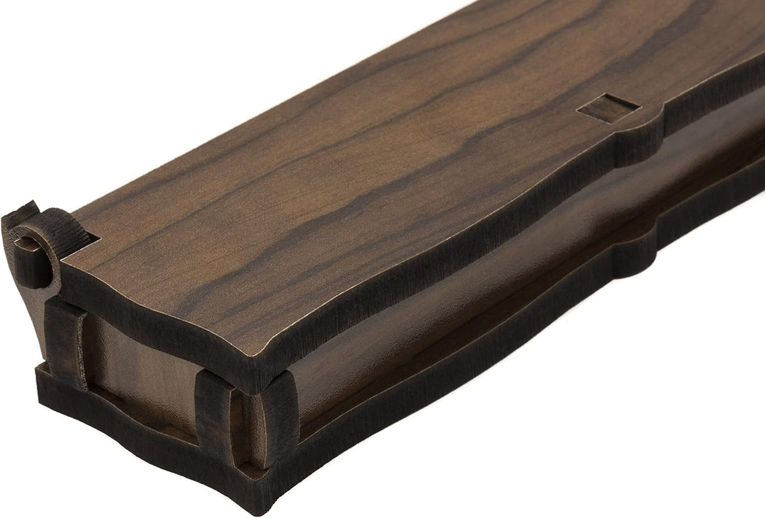 Gök-Türk Elegante Gebetskette/Tesbih mit Schatulle/Tesbih Box - mit goldfarbenem Anhänger 'IYI' Kayi