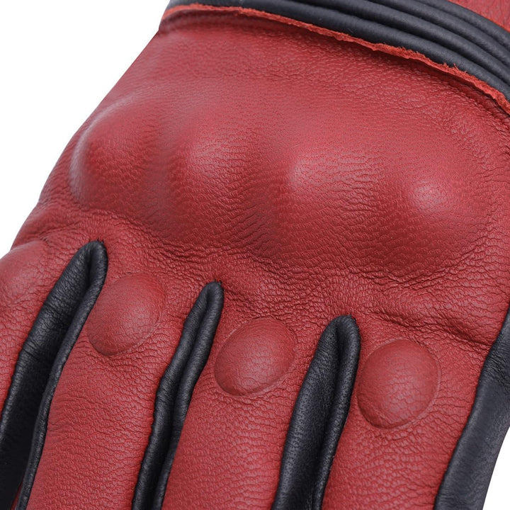 Harssidanzar Herren Winter Motorradhandschuhe,echtes Leder Vollfinger Touchscreen Thermisch gefütter