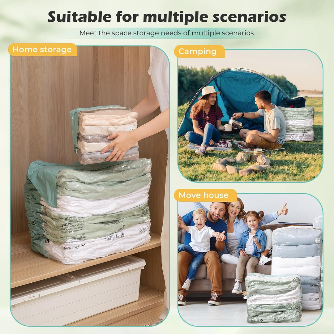 4 Pack Würfel Vakuumbeutel für Kleidung, Jumbo (80x100x38 cm), Wiederverwendbar Cube Vakuumbeutel fü
