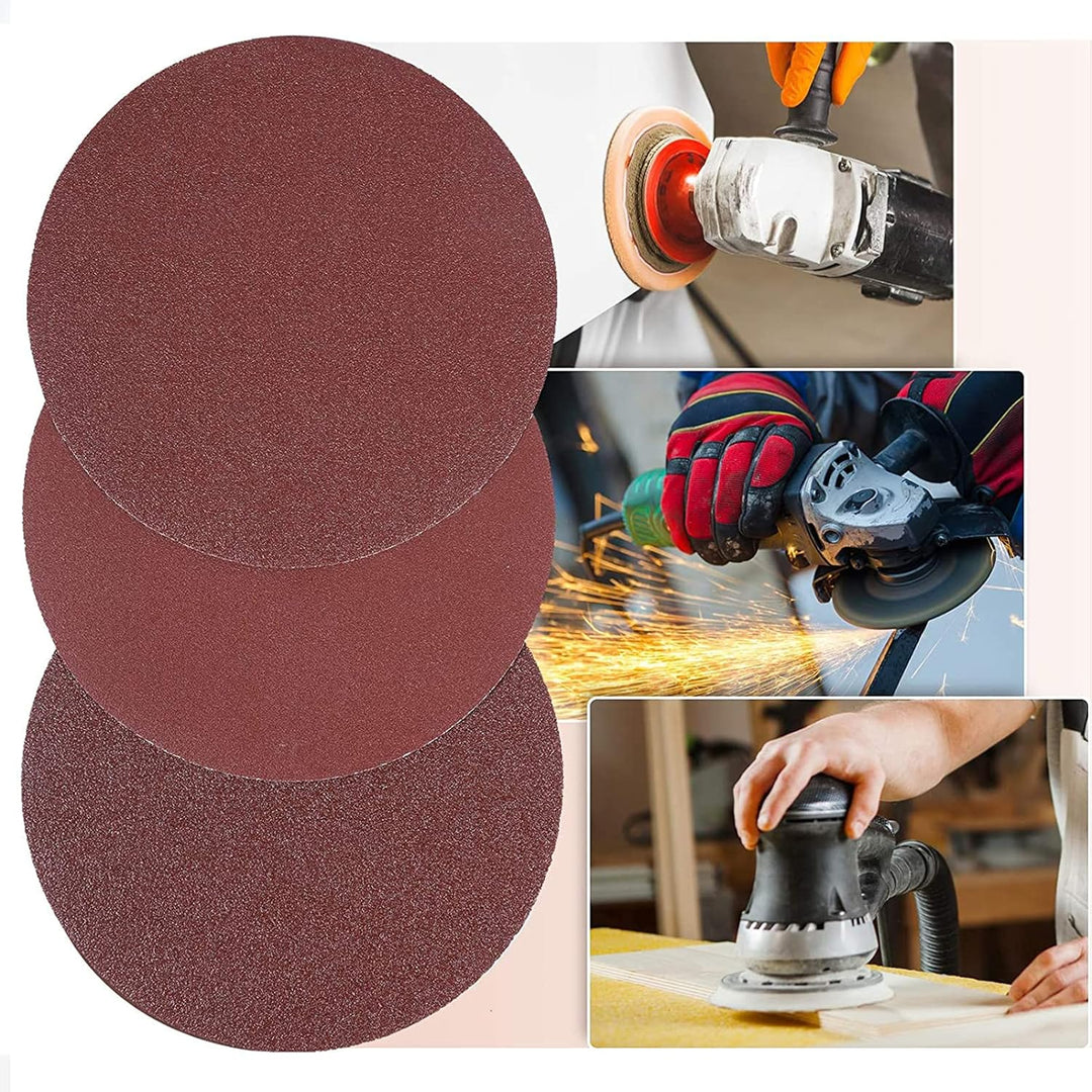 150mm Schleifscheiben(40 80 120 240 Körnung), 150mm Schleifpapier 6 inch Schleifblätter für Holz Hol