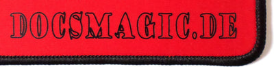 docsmagic.de 5 x Premium Playmat Red - 60 x 34 cm Stitched 3mm - Spielmatte Rot 5 x Spielmatte Rot,