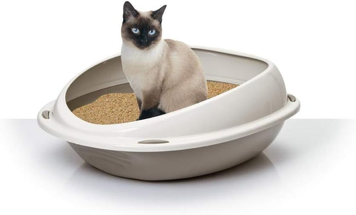 Agrobiothers Shuttle Katzentoilette, oval, mit Rand, 45 x 36 x 15 cm 45 x 36 x 15,5 cm, 45 x 36 x 15