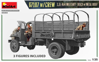 MiniArt MIN35383 1:35-G7107 w/Crew 4x4 Cargo Truck mit Metallkörper, geformte Farbe