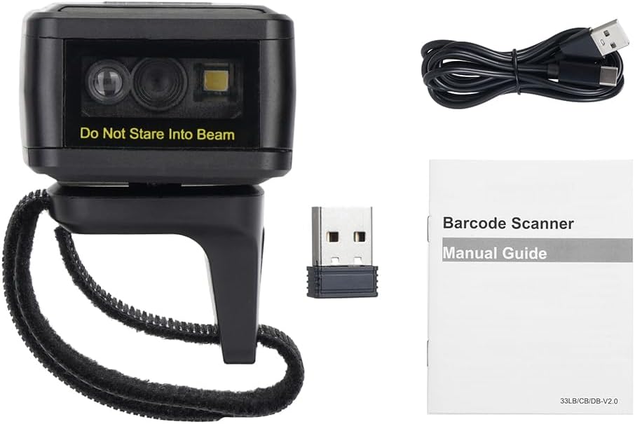 Marhynchus 2D -Barcode -Scanner Tragbarer Finger Handheld Wearable Ring Barcode Reader Wireless BT 2