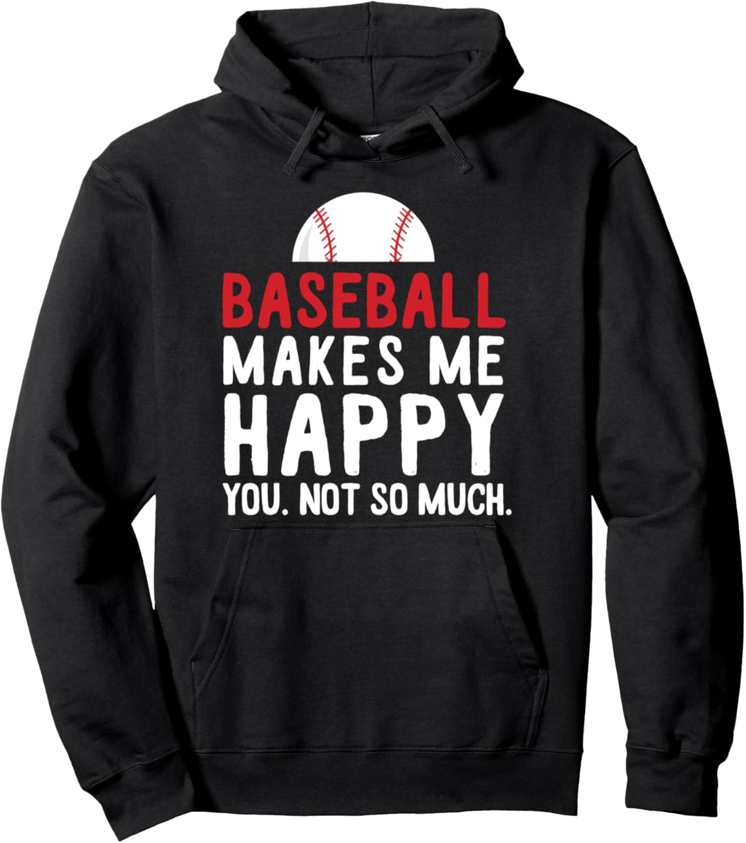 Sportgeschenk Baseball macht mich glücklich Sie nicht so Pullover Hoodie