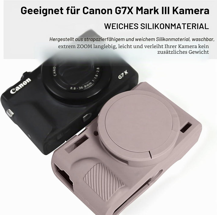 Easy Hood Schutzhülle für Canon Powershot G7 X Mark III Digitalkamera, weiche Silikon-Schutzhülle mi