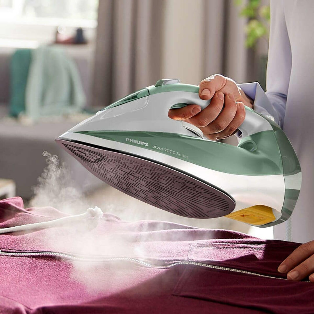 Philips 7000 series DST7012/70 ferro da stiro Ferro a vapore SteamGlide Plus 2600 W Verde, Grigio (I
