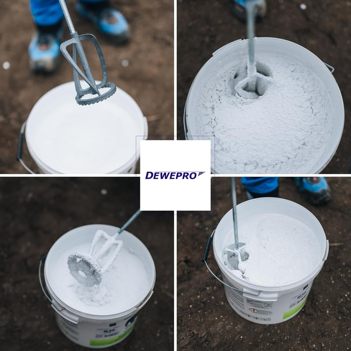 2er Set DEWEPRO® Universal Rührquirl - Allround Rührstab mit gezacktem Polyamid-Kopf ø125x600mm Univ