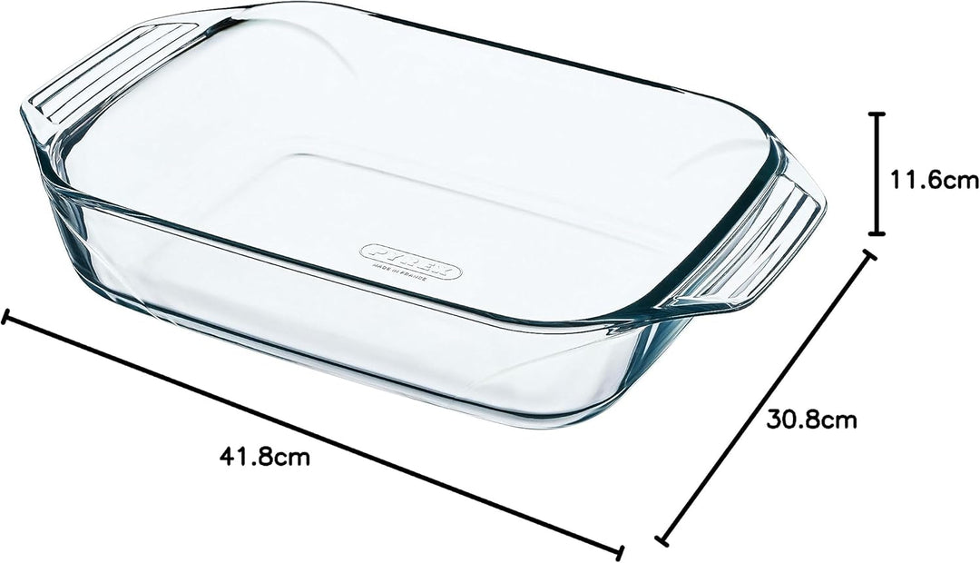 Pyrex 8023510, Set aus 3 Auflaufformen aus Glas – Borosilikatglas