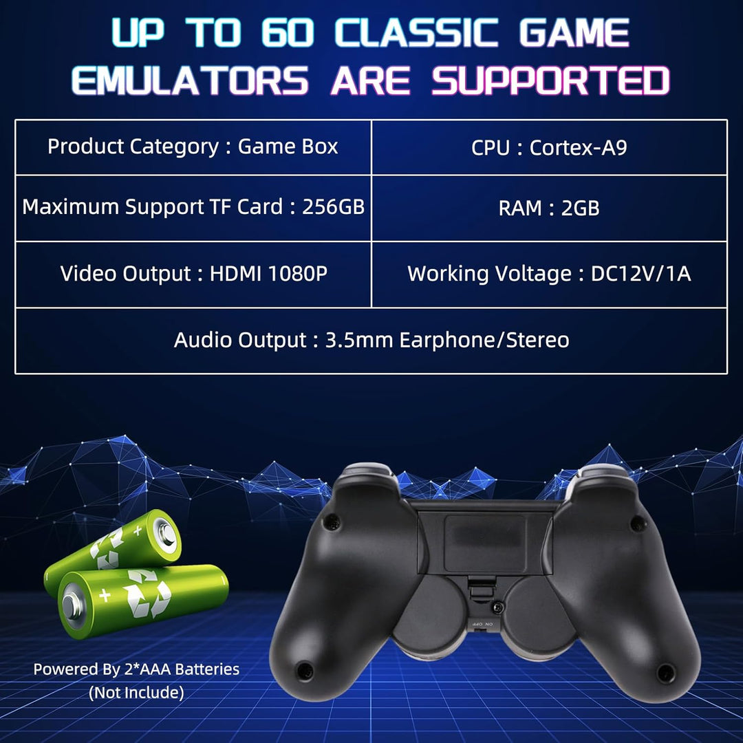 Retrowave G11 Pro, 128GB 40000+ Spiele Retro Spielekonsole für TV, 40+ Emulatoren Retro Konsole Unte