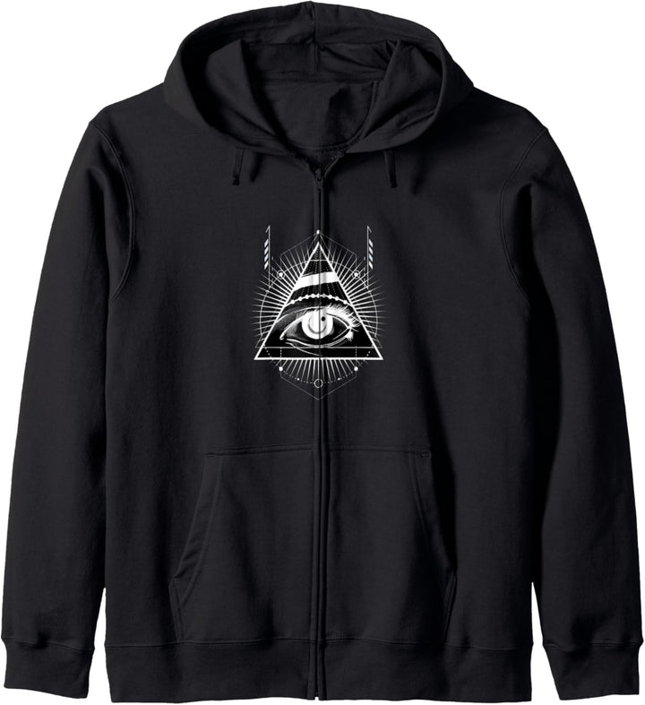 Allsehendes Auge Shirt - Illuminati Freimaurer Symbol Alien Kapuzenjacke