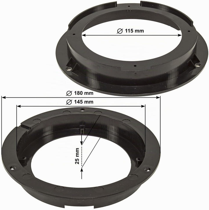 tomzz Audio 2819-002 Lautsprecherringe Adapter Halterungen kompatibel mit Hyundai i10 III Tür vorne