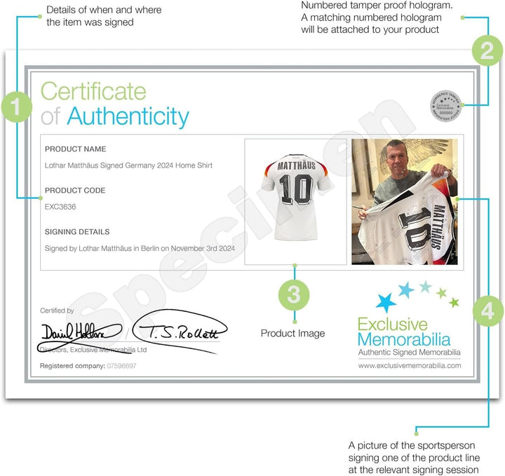 Von Lothar Matthäus signiertes DFB-Trikot