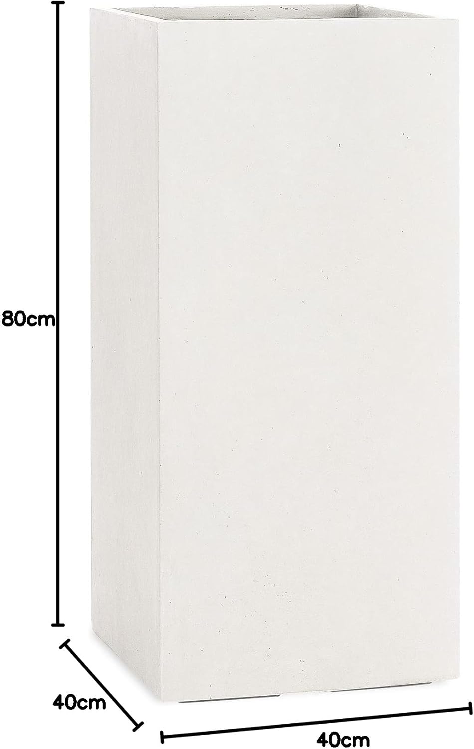 Pflanzwerk® Pflanzkübel Tower Sand 80x40x40cm *Frostbeständiger Blumenkübel* *UV-Schutz* *Qualitätsw
