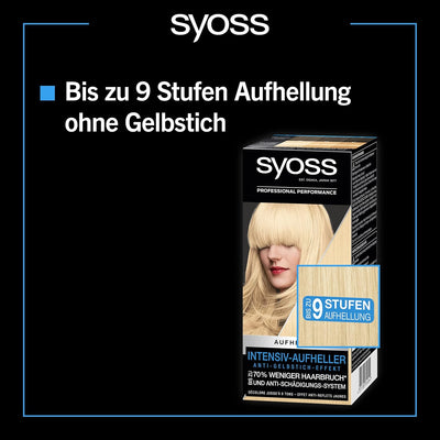 Syoss Color Coloration 13_0 Ultra Aufheller Stufe 3 (3 x 135 ml), Aufheller für dunkle Haare hellt b