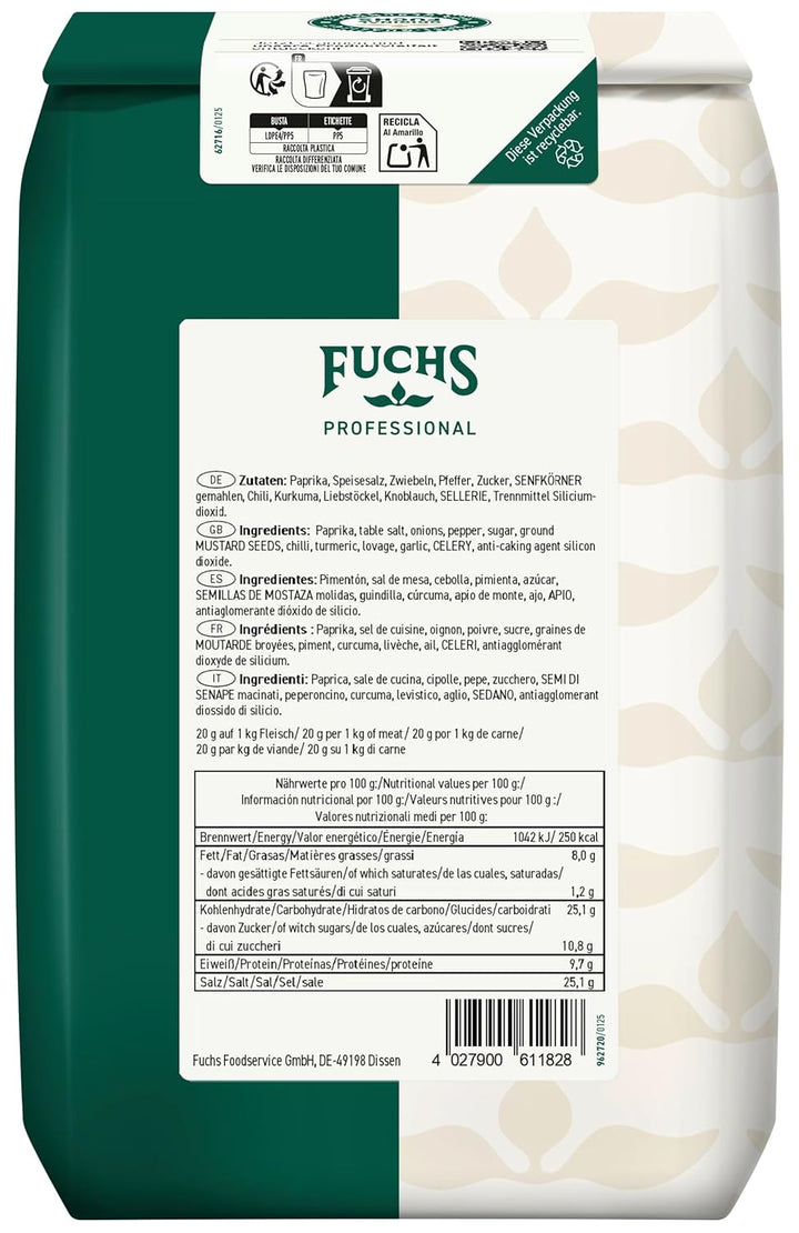 Fuchs Professional - BBQ Grill-Gewürzzubereitung | Würziger Geschmack für allerlei gegrilltes Fleisc