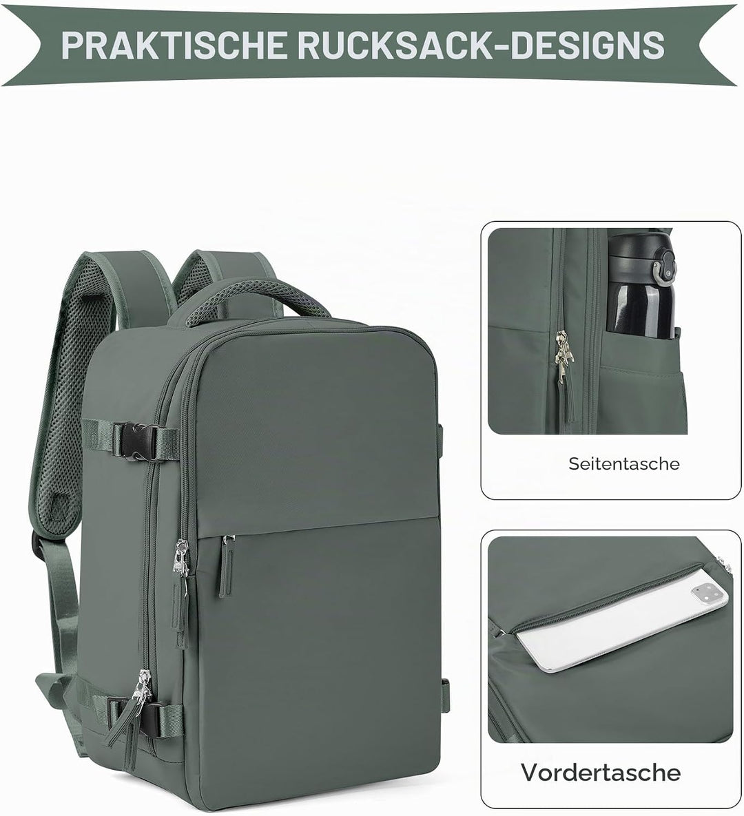 SZLX Vakuum Rucksack Ryanair Handgepäck 40x30x20 Wizzair Rucksack 40x20x25 für Ryanair Reiserucksack
