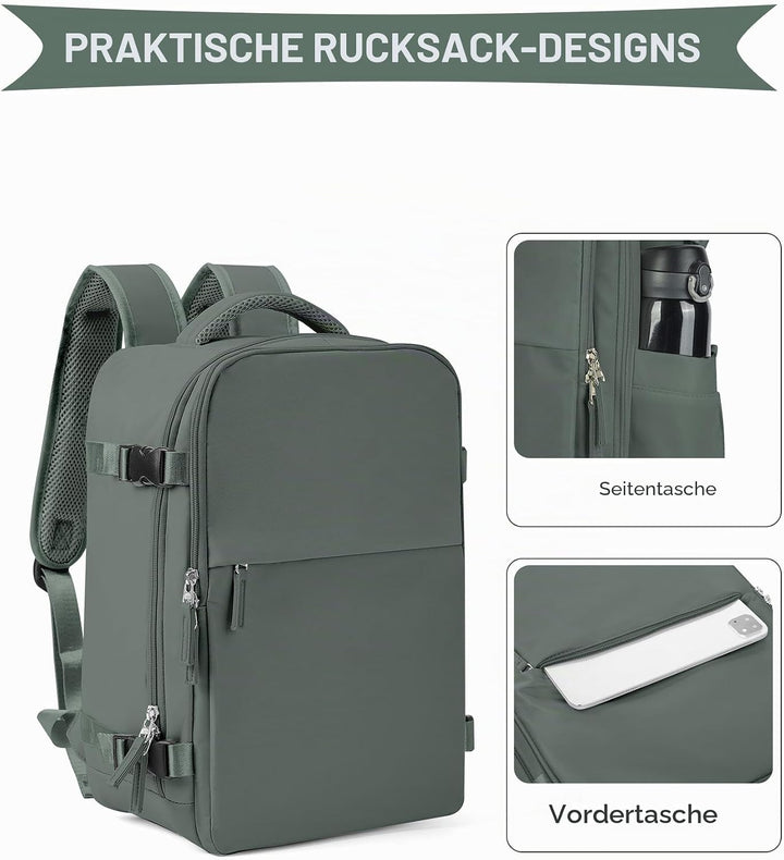 SZLX Vakuum Rucksack Ryanair Handgepäck 40x30x20 Wizzair Rucksack 40x20x25 für Ryanair Reiserucksack