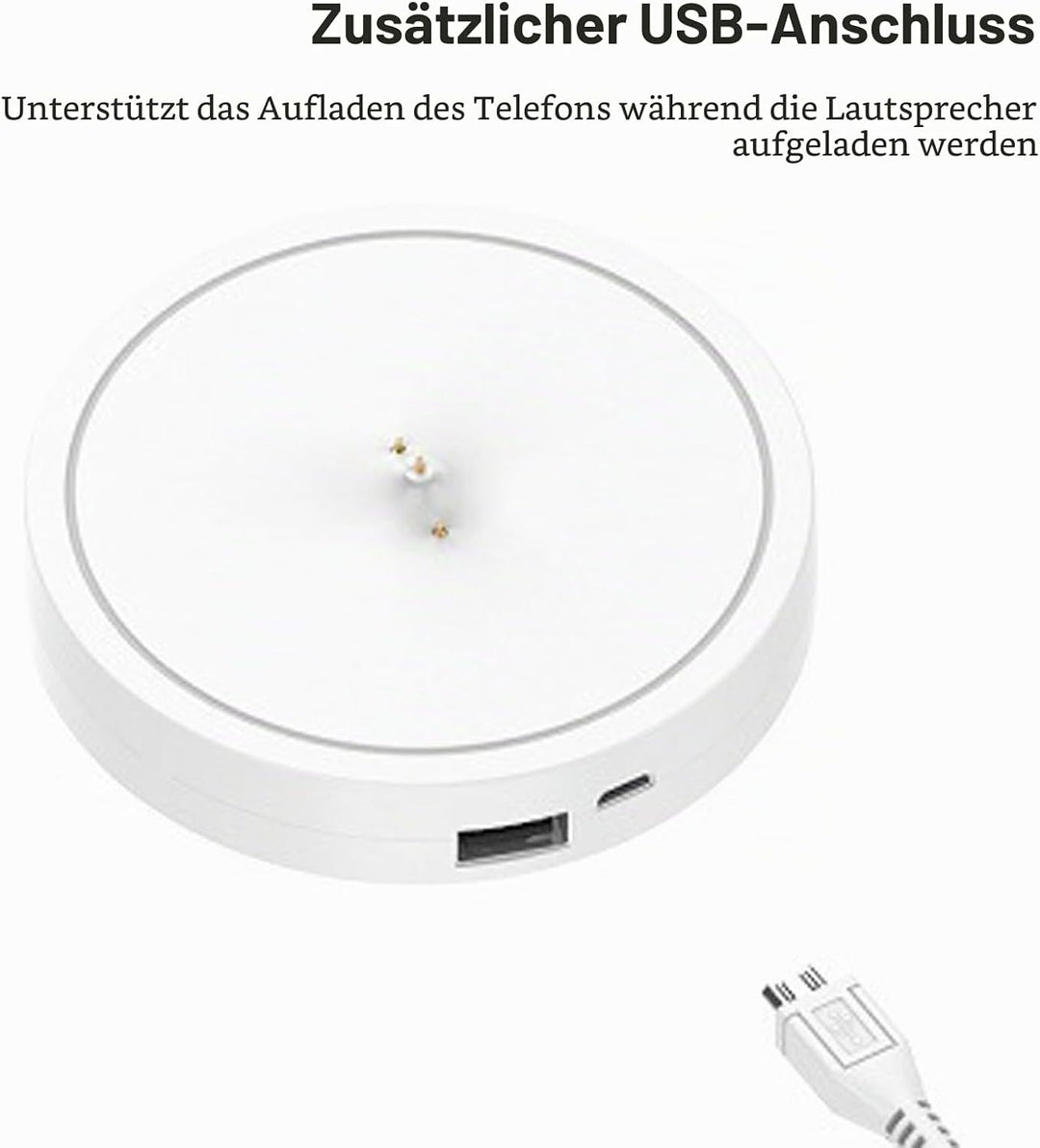Power-Up-Ladestation für UE Boom 3/Megaboom 3/Blast/Megablast, Ersatz-Ladestation mit Zusätzlichem U