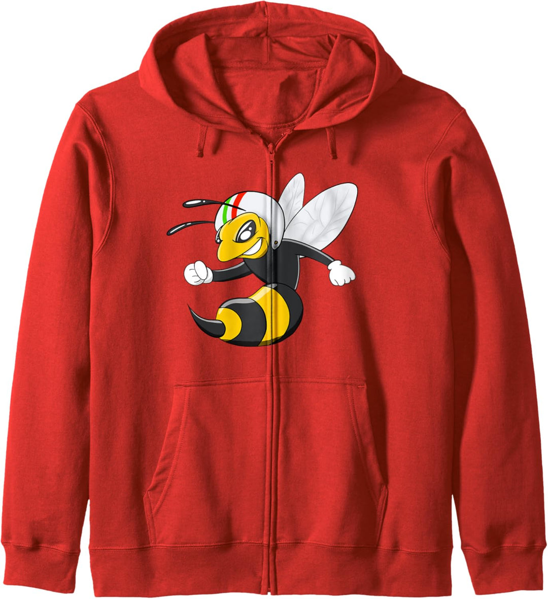Coole Wespe Hornisse Biene mit Helm Kapuzenjacke