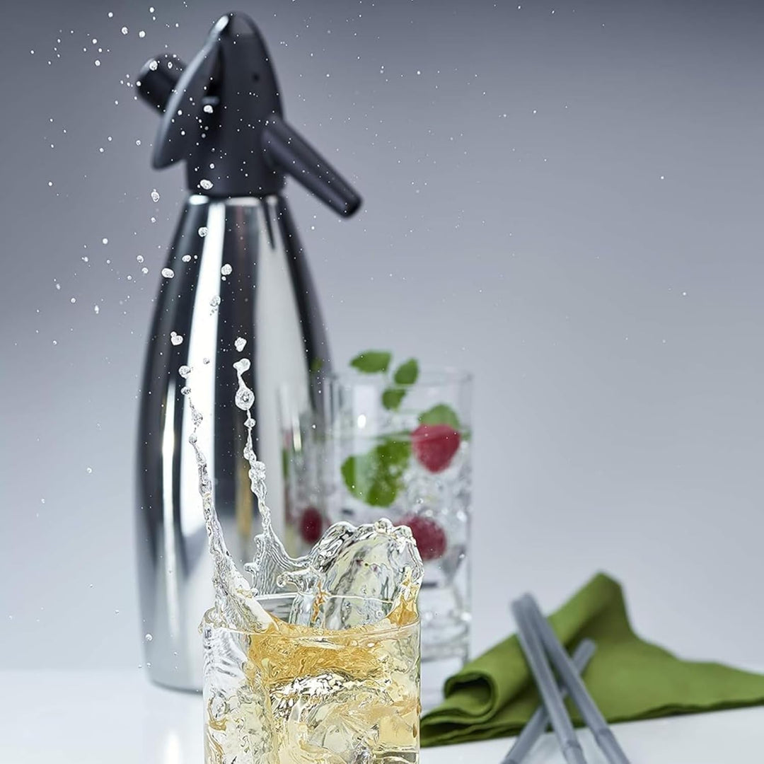 LOUIS TELLIER | Siphon für Sprudelwasser | Edelstahlbehälter | 1L | Sprudelwasser | Sprudelndes Wass