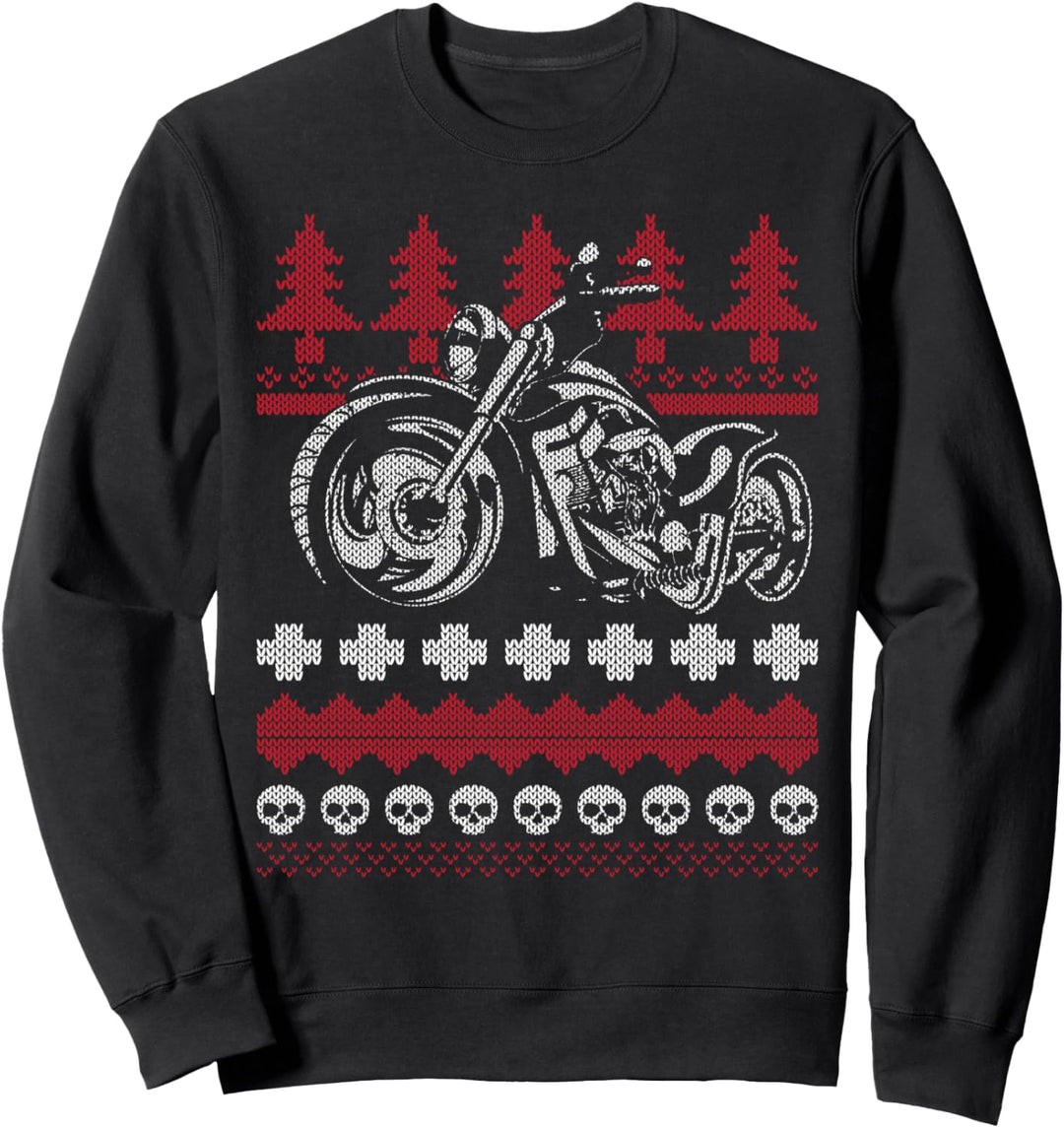 Weihnachten Motorrad Geschenk Biker hässliche Weihnachten Sweatshirt