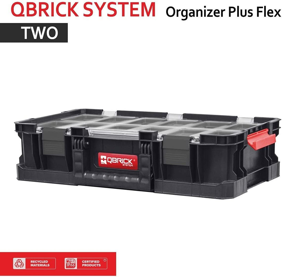Qbrick System TWO Organizer Plus Flex Robust Werkzeugkästen Satz (1 x Organizer), 1 x Organizer