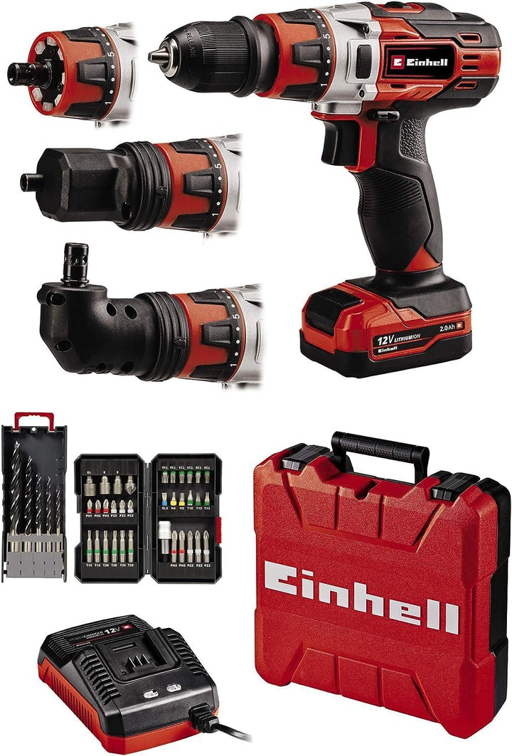 Einhell Akku-Bohrschrauber TE-CD 12/1 3X-Li 39 (30 Nm, 2 Gänge, abnehmbares 10 mm-Bohrfutter, inkl.