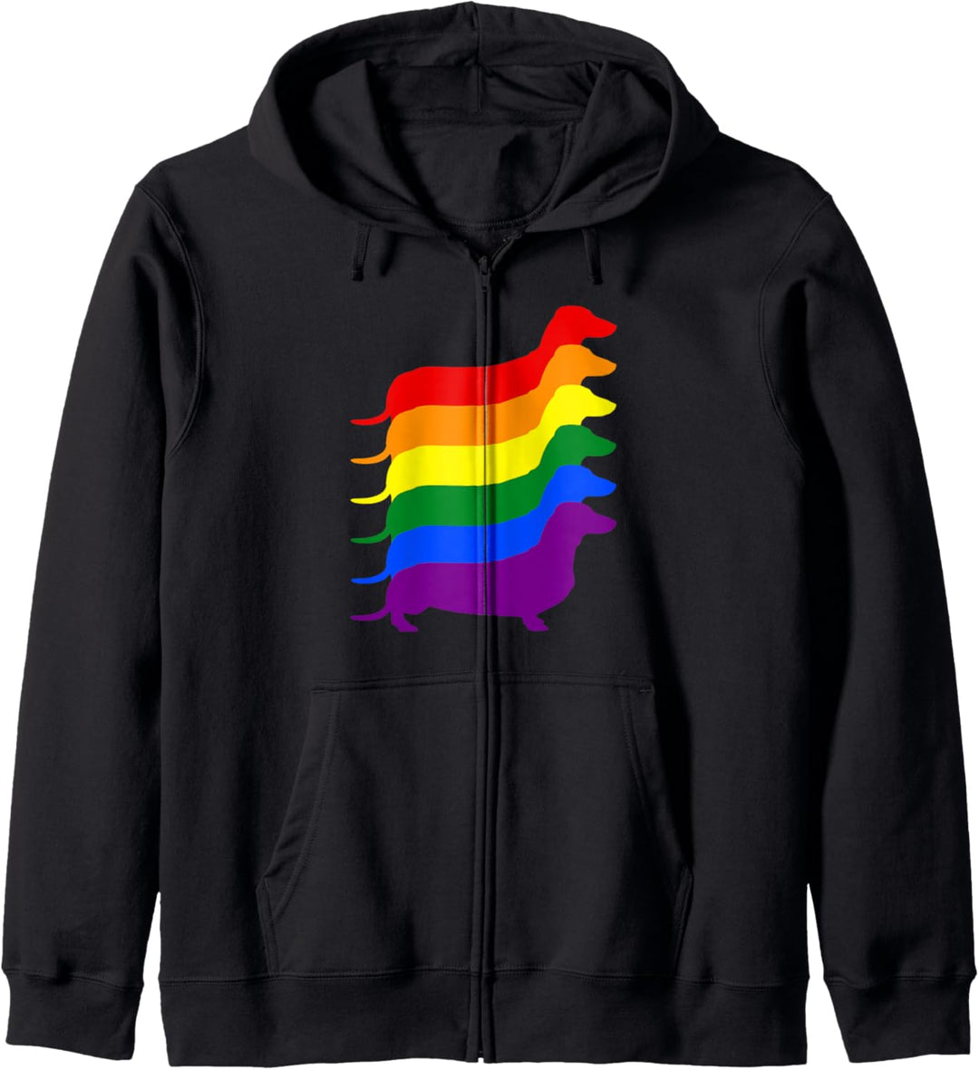 Gay Pride Dackel LGBT Regenbogenflagge Bewusstsein Kapuzenjacke