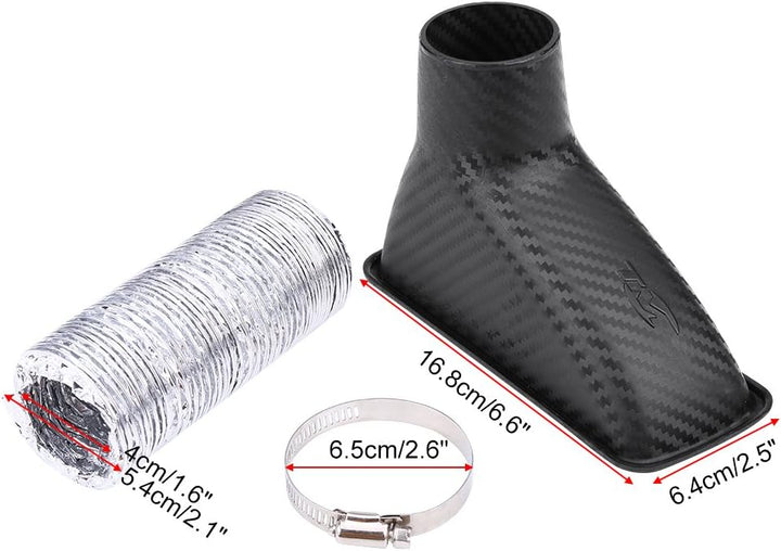 Lufttrichter-Kit Kohlefaser Universal Car Turbo Turbine Einlassrohr Lufttrichter Auto Luftansaugrohr