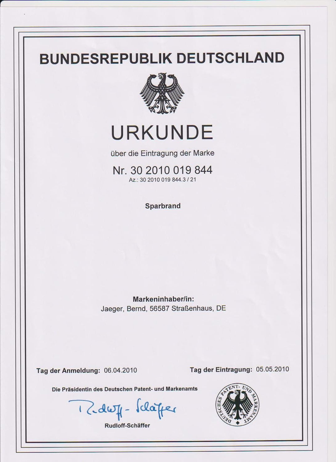 Jaeger Original Gebrauchsmustergeschützter Jaeger-Spar-Brand Gr. 3 aus Edelstahl, 100 in Deutschland