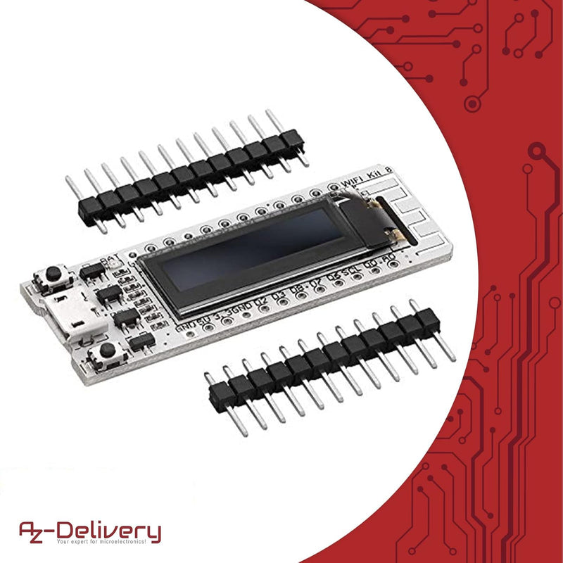 AZDelivery 5 x NodeMCU ESP8266 Heltec mit OLED Display CP2104 WLAN WiFi Development Board inklusive