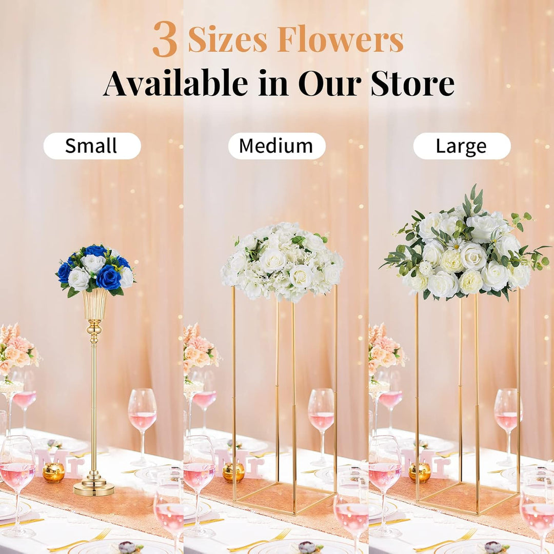 NUPTIO Künstliche Blume Ball Tafelaufsätze: 6 Stück Königsblau Gefälschte Blumen Rosen Bälle 24cm Du