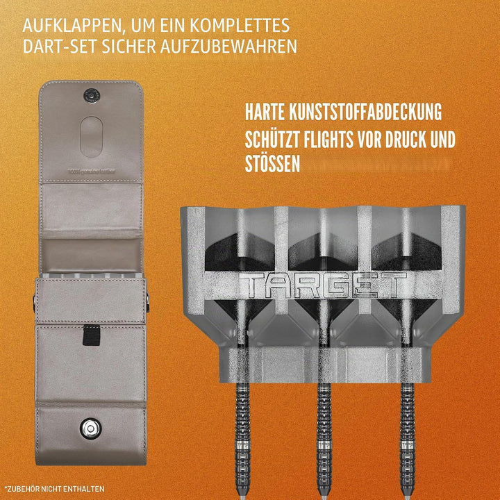 Target Japan Milli Dart Case | Lederhalter für Steel- & Softdarts | Platz für 1 komplett montierten