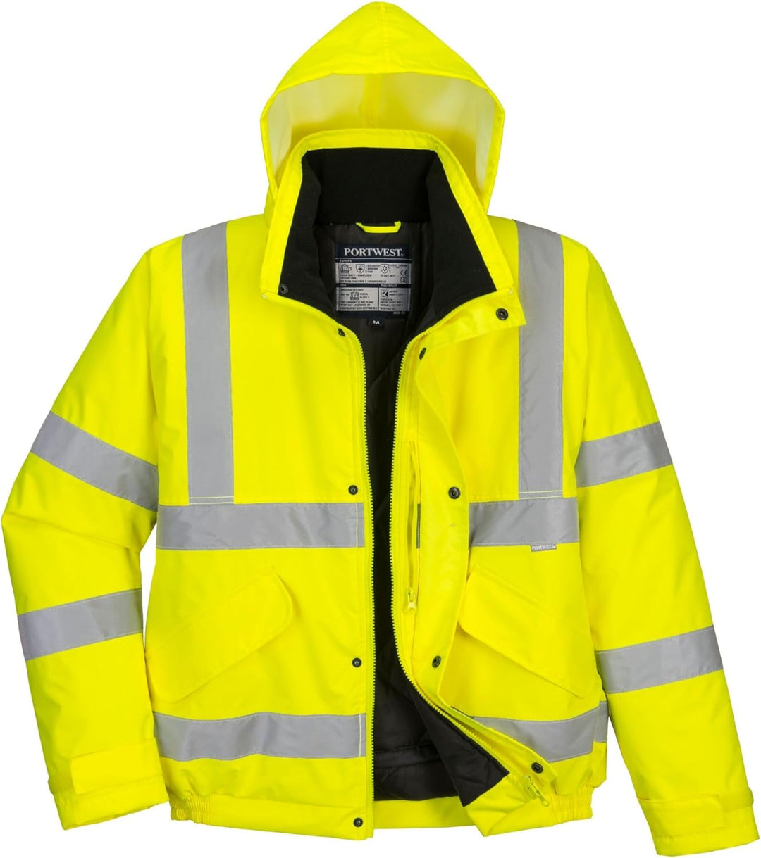 Portwest Bomberjacke mit Reflexstreifen Leuchtend, S