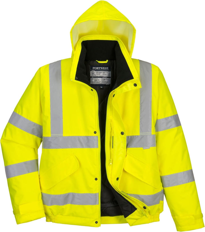 Portwest Bomberjacke mit Reflexstreifen Leuchtend, S