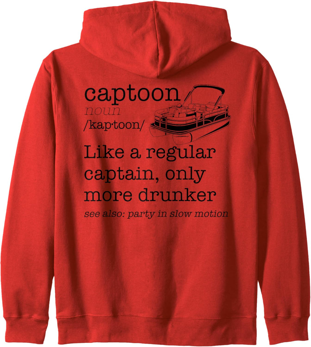 Capton Regulares Captain Trunker, Wörterbuch, Boot, Meme auf der Rückseite Kapuzenjacke