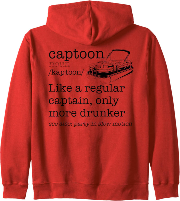 Capton Regulares Captain Trunker, Wörterbuch, Boot, Meme auf der Rückseite Kapuzenjacke