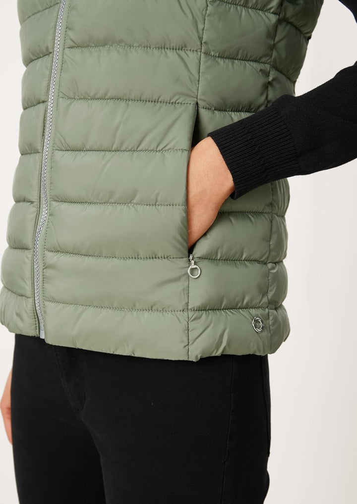 s.Oliver Herren Steppweste – Slim Fit, leicht gefüttert, Stehkragen – Funktional für Outdoor, Überga