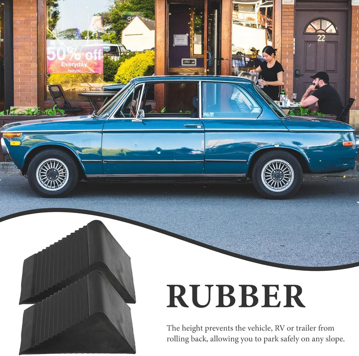 Yardwe Unterlegkeile Für Fahrzeuge 2 Unterlegkeile Gummi Schwere Unterlegkeile für PKW LKW Anh?nger