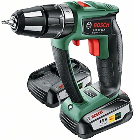 Bosch Home and Garden Bosch Akku Schlagbohrschrauber PSB 18 LI-2 Ergonomic (2 Akku, 18 Volt System,