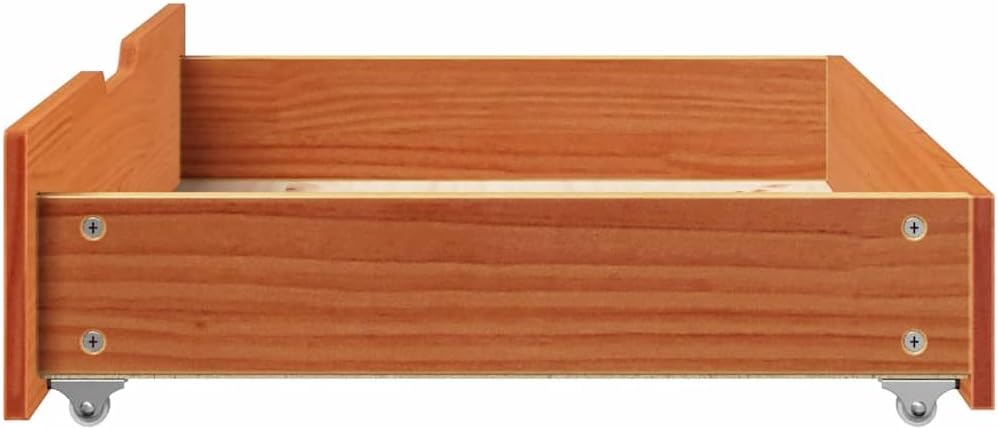 vidaXL Bettschubladen 2 Stk., Bettkasten Holz Aufbewahrung mit Rollen, Bett Schublade Bettauszug, Be