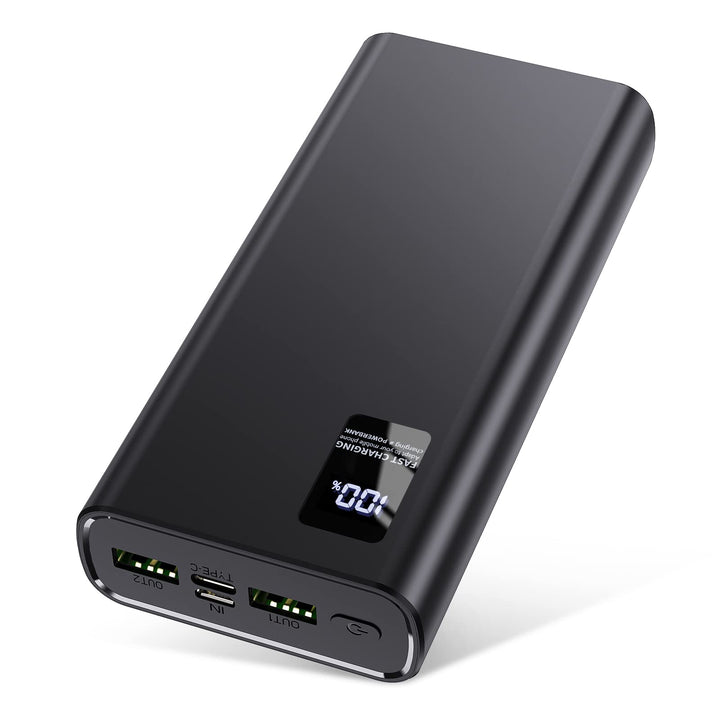 Power Bank 24000mAh,Powerbank klein Aber stark (USB C Output & Input) 5A Externer Handyakkus mit Sch