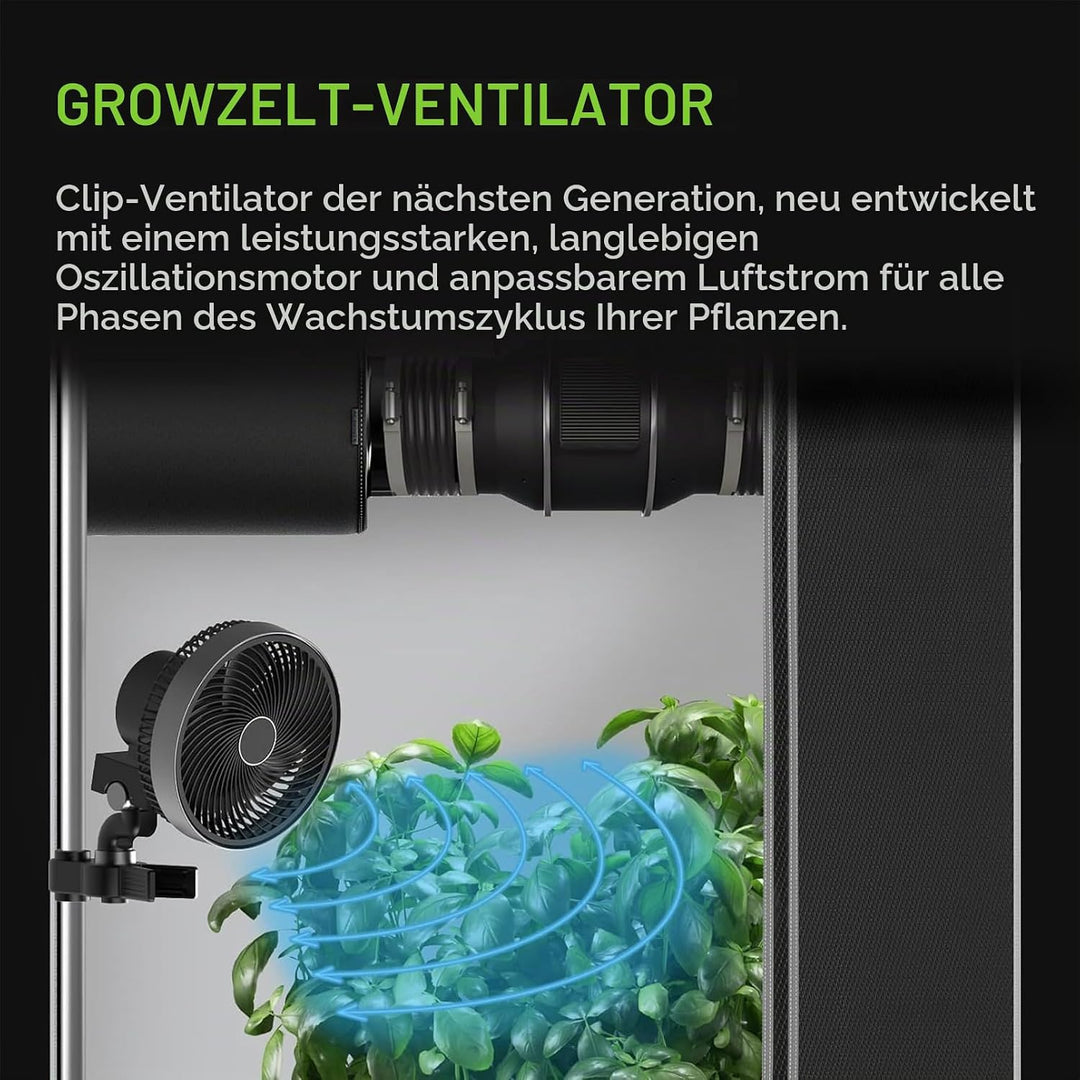 Growzelt Komplettset Led Grow Tent Kit 200W LED Vollspektrum Grow Lampe Dimmbar, 120x120x200cm GrowZ