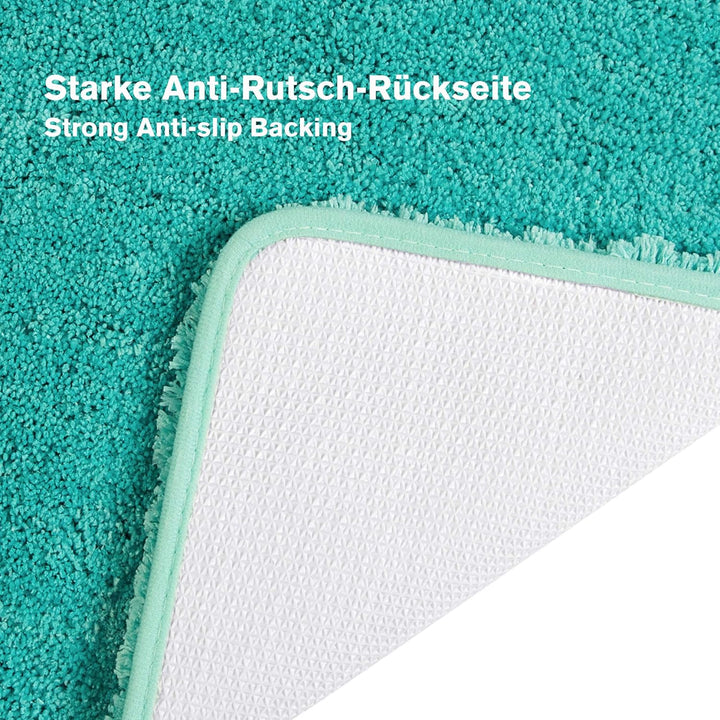 SFLXO Badematte 80cm x 50cm rutschfest-Badvorleger Maschinenwaschbar Anti-Rutsch Badteppich Weich Wa
