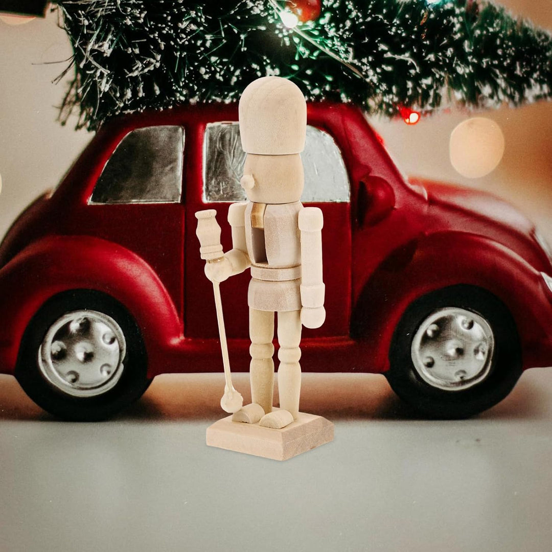 MAGICLULU 6 Stück Weihnachts-Nussknacker Unbemalt Unbemalt Nussknacker-Marionette Kleiner Unbemalter
