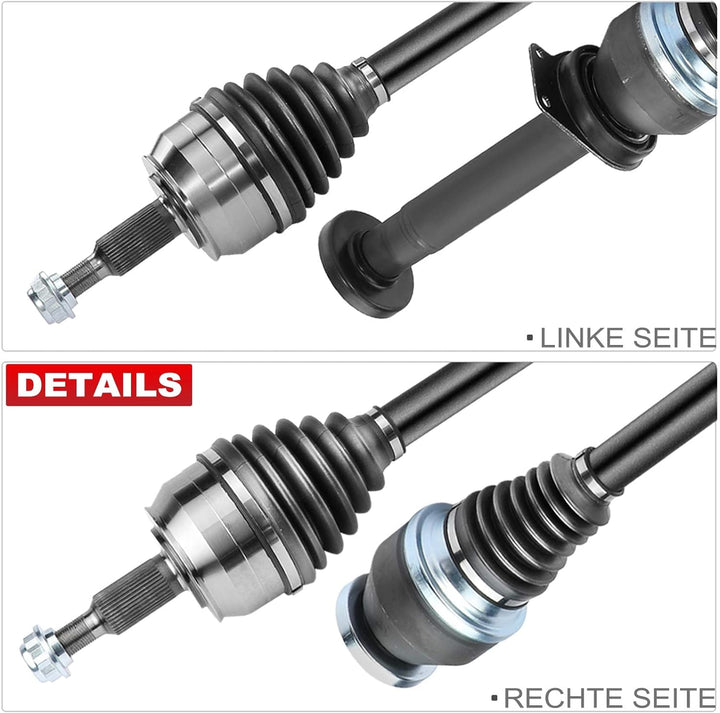 Frankberg 2x Antriebswelle Vorne Links Rechts Kompatibel mit M.u.l.t.i.v.a.n V 7E 7H 2009-2015 Trans