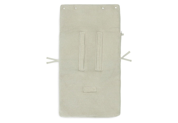 Jollein Fusssack Basic Knit Olive Green - Für Babyschale Kinderautositz Gruppe 0+ und Kinderwagen -