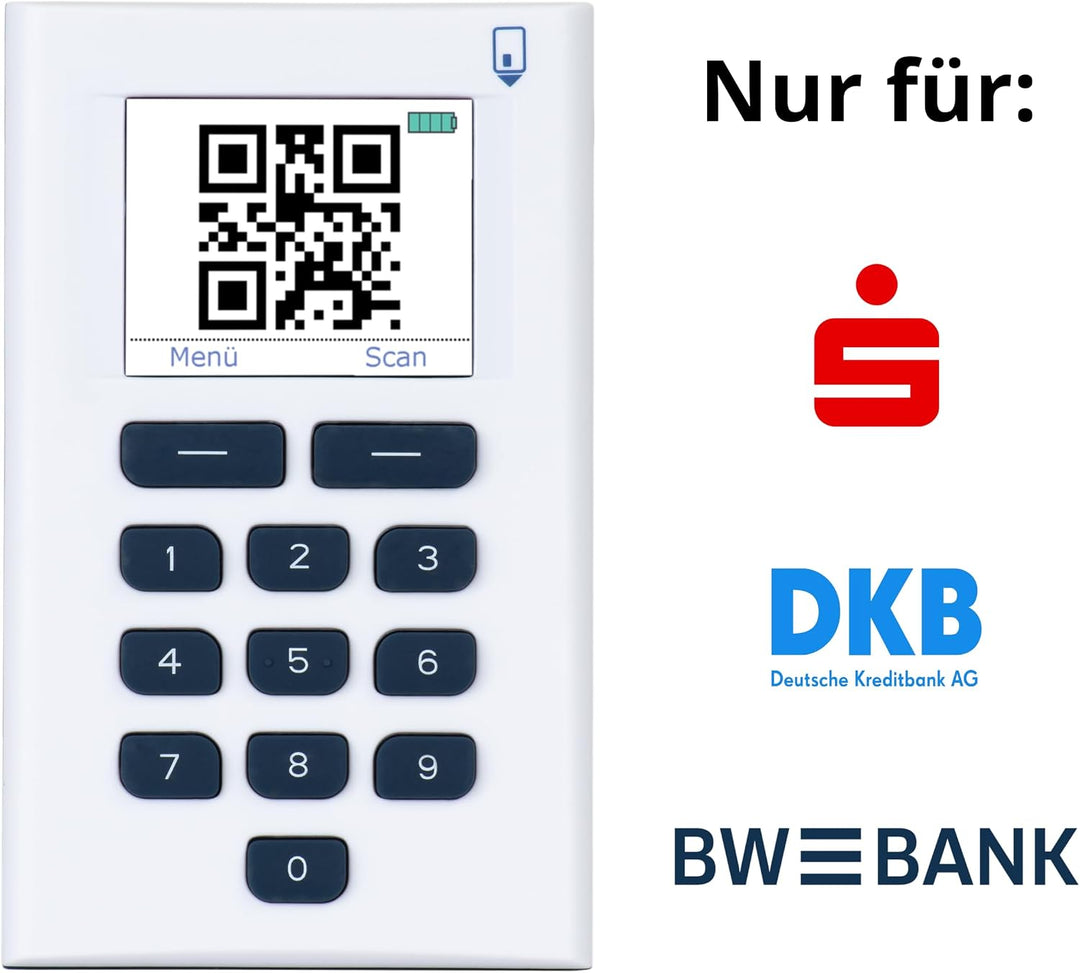 882 QR Chip-TAN-Generator für Online-Banking | Nur für Sparkasse, BW-Bank, und DKB (DKB nur mit der