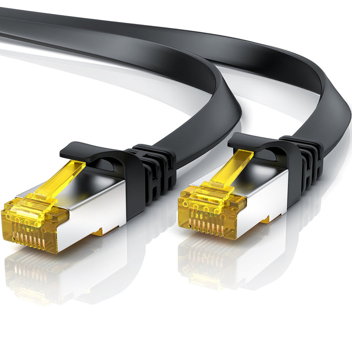 15m CAT 7 Netzwerkkabel Flach, Ethernet Kabel, Gigabit Lan 10 Gbit s, Patchkabel, Flachbandkabel, Ve